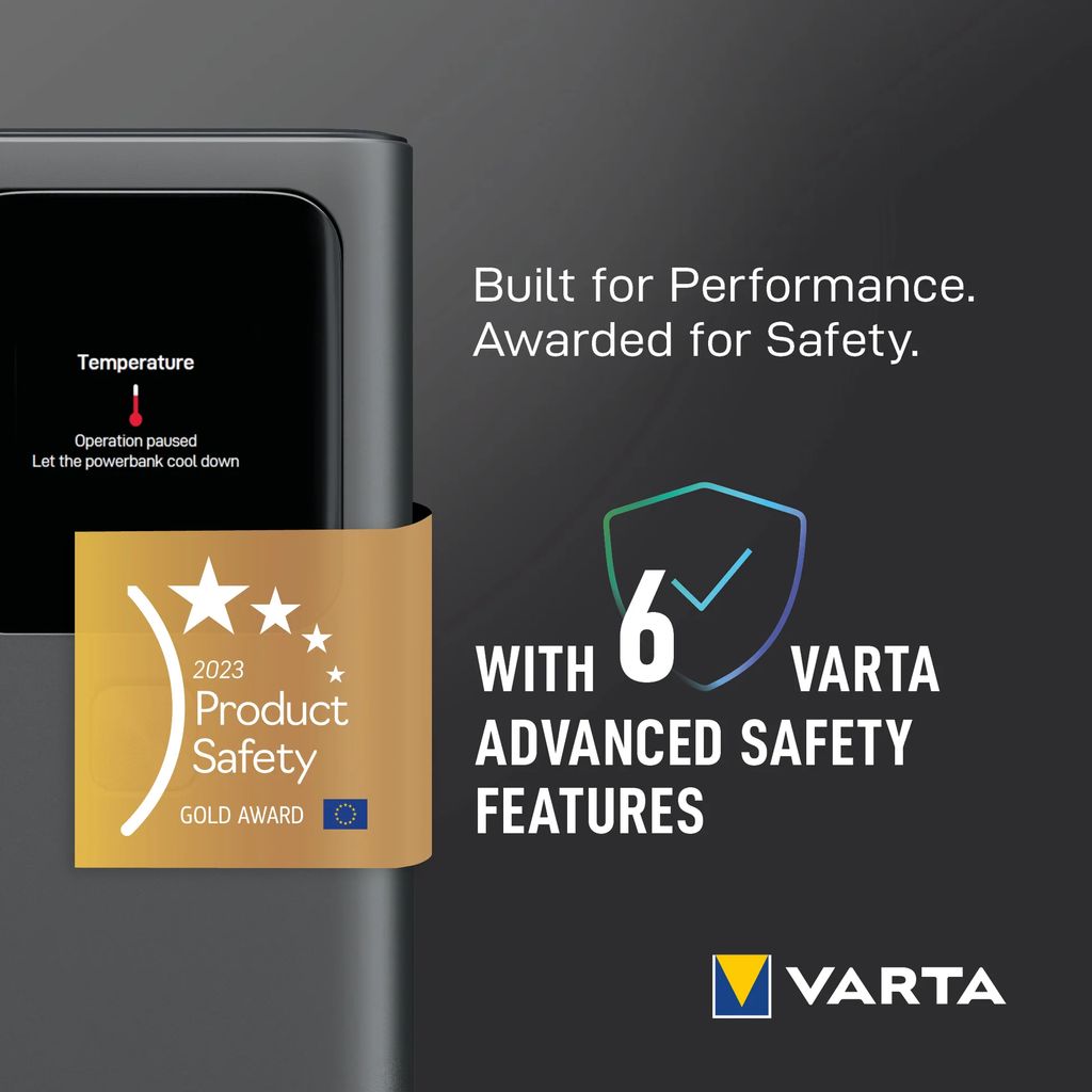Varta 140W varavirtalähde, suuri kapasiteetti, 27000mAh – musta