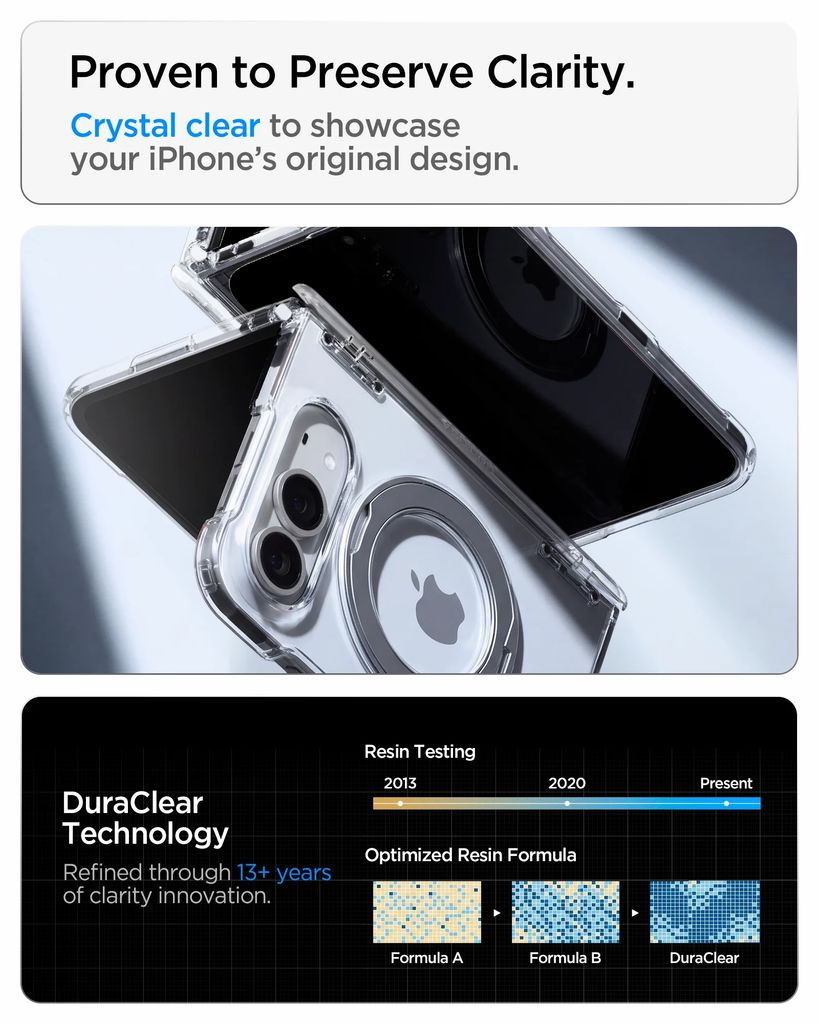 Spigen Ultra Hybrid Pro S MagFit Skal till iPhone Duo - Transparent vit