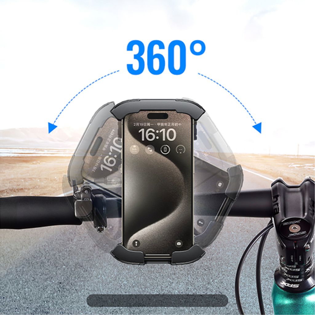 Ugreen LP494 Telefonholder for Sykkel/Motorsykkel - Svart