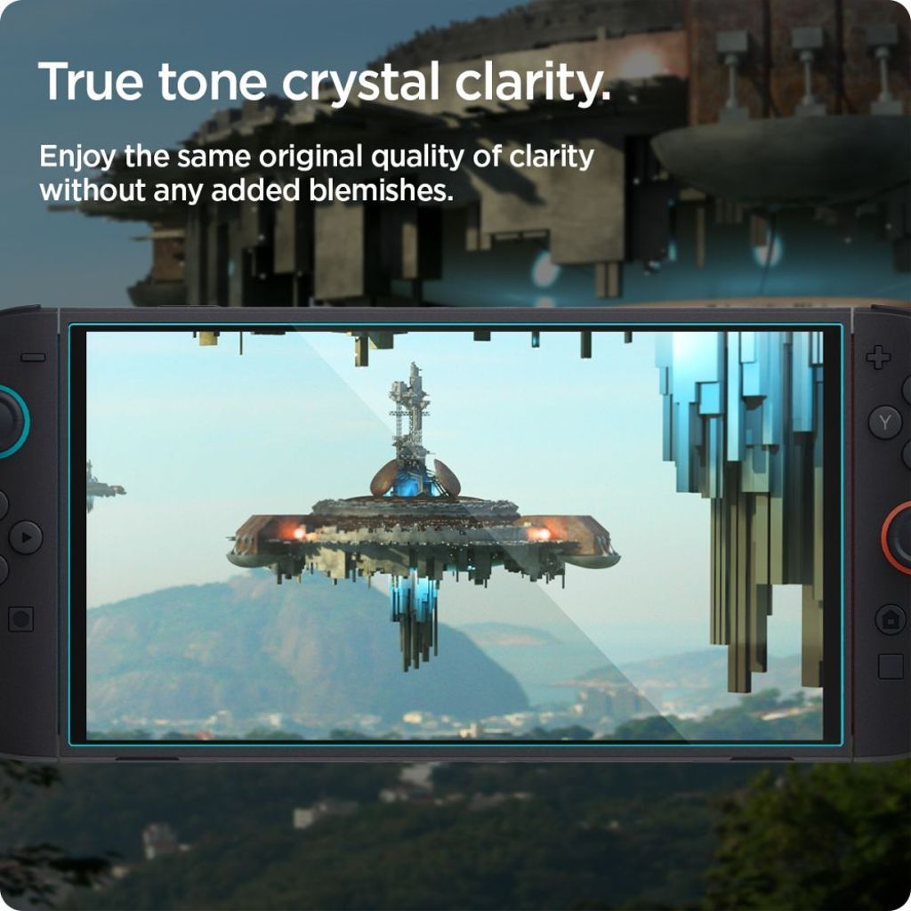 Spigen Glas.Tr ”EZ FIT” Hærdet Glas Skærmbeskyttelse til Nintendo Switch 2, 2-pak