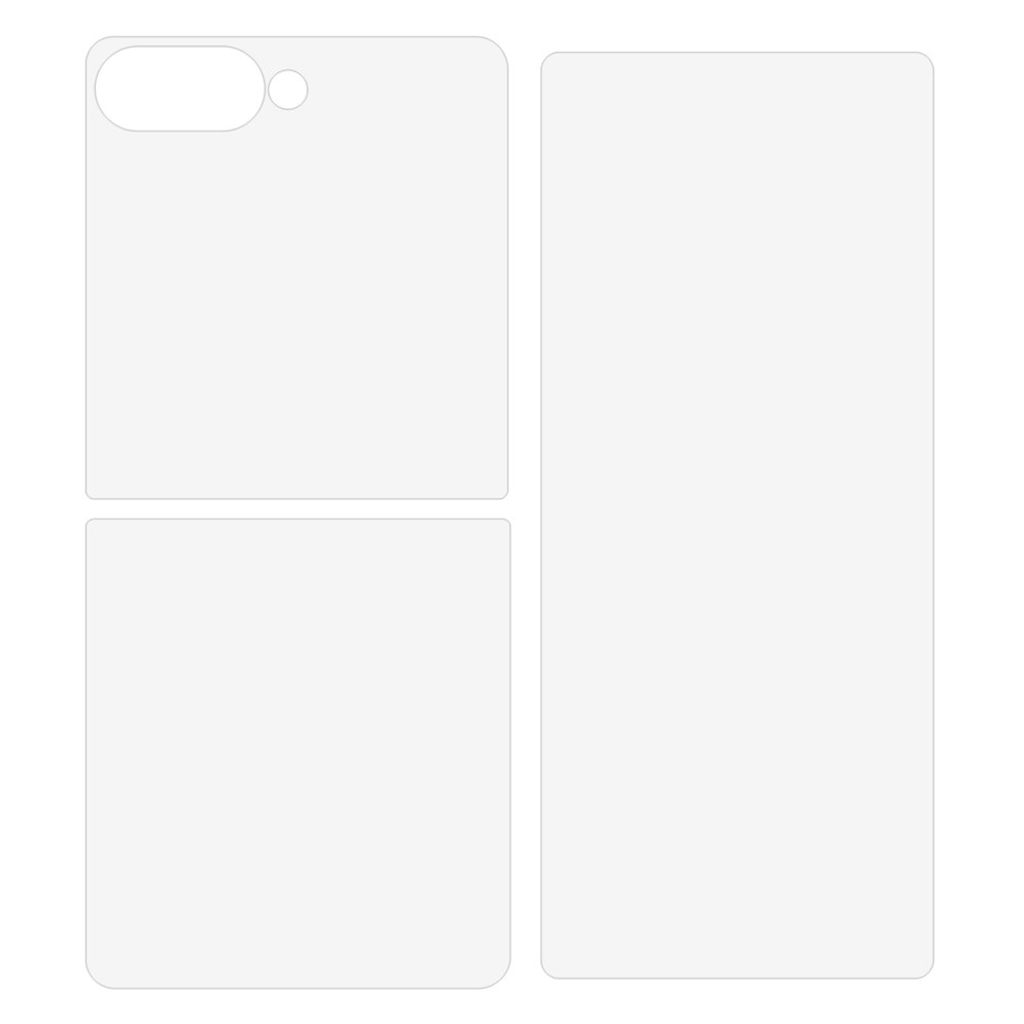 Samsung Galaxy Z Flip8 Skærmbeskyttelse Sæt 3-pak Forside + Bagside
