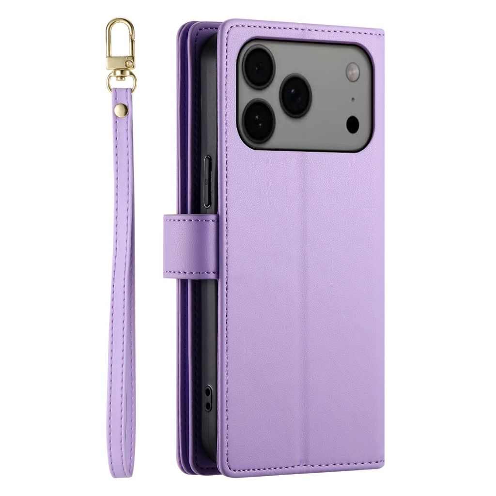 iPhone 17 Pro Max Lompakkokotelo Kantohihna - violetti