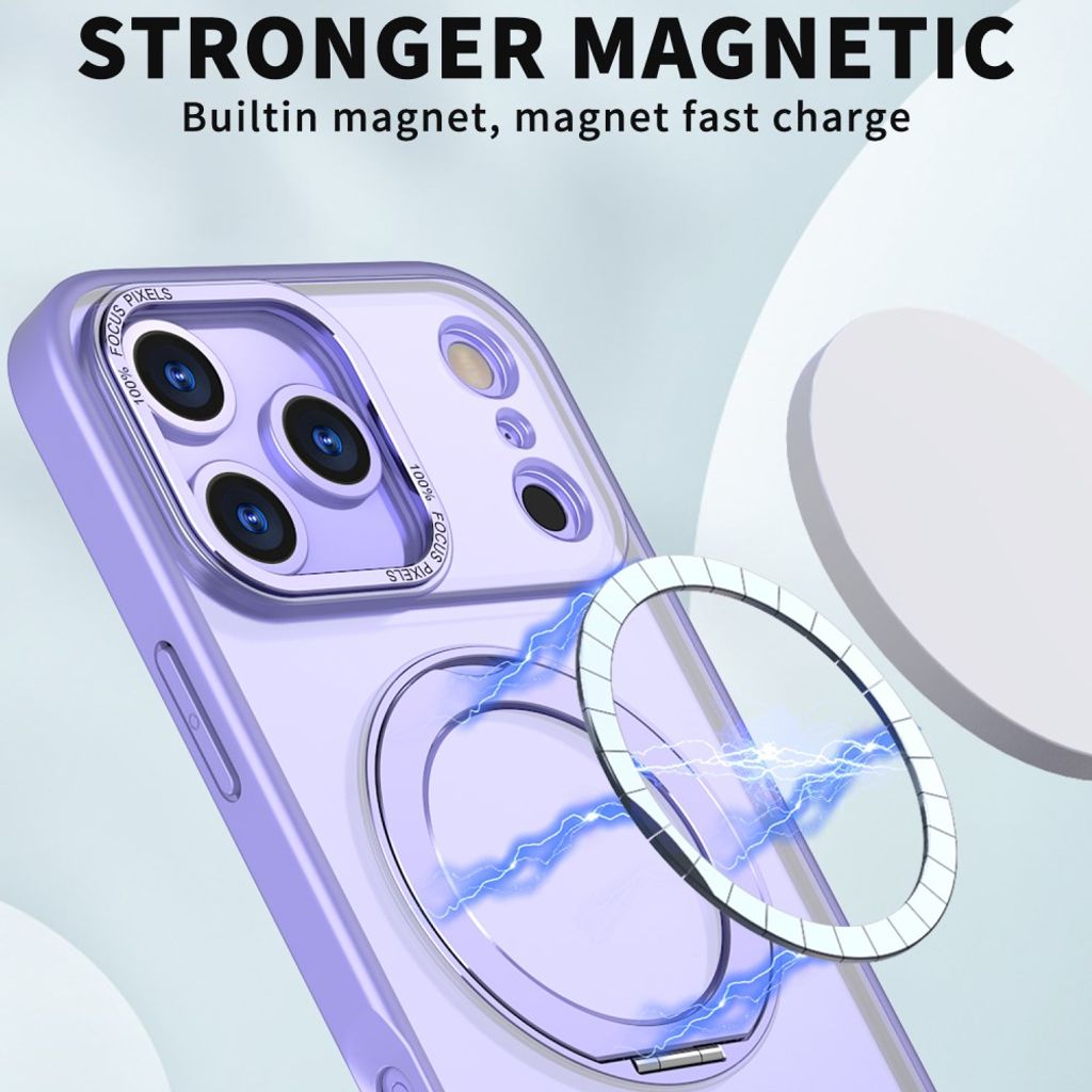 iPhone 18 Pro Max/17 Pro Max MagSafe-deksel med stativ – lilla