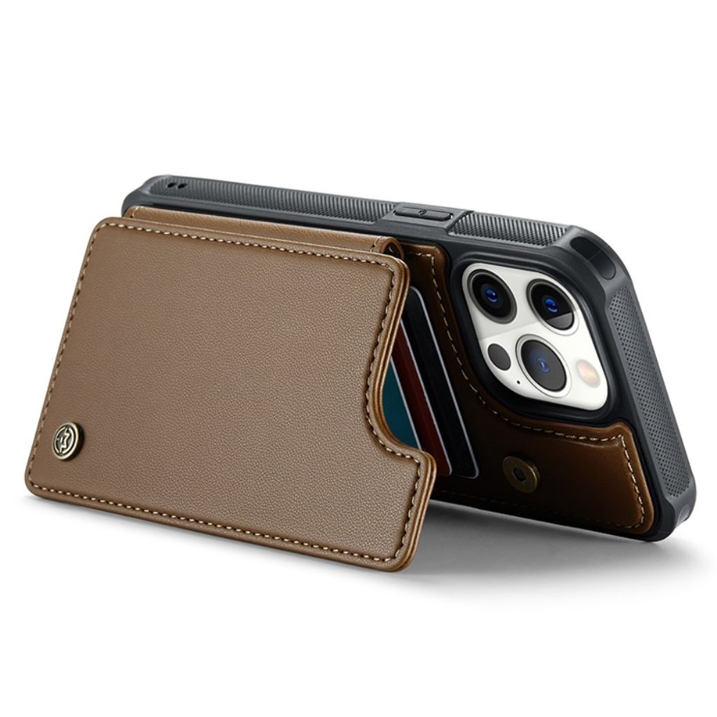 CASEME iPhone 12 Pro Max Cover med Pung - Brun