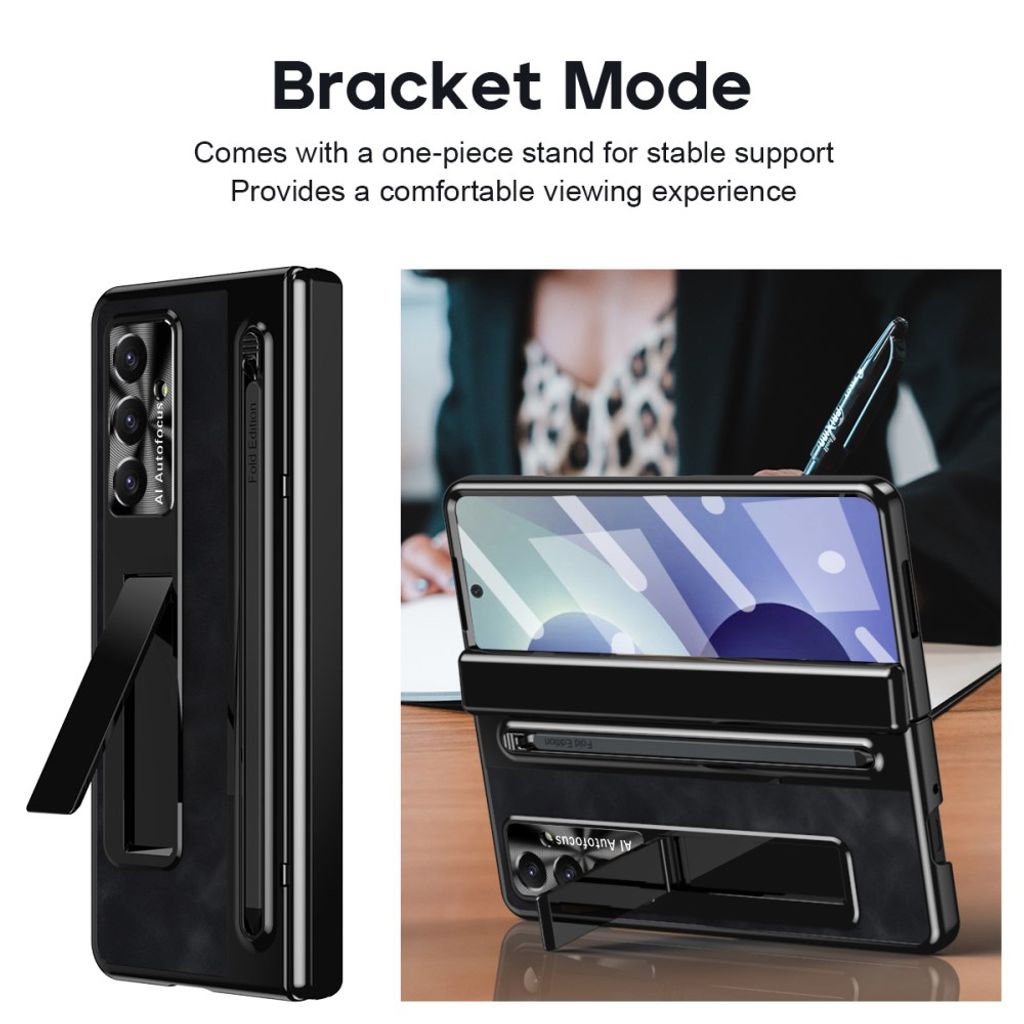 Samsung Galaxy Z Fold8 Ultra Cover med hærdet glasskærmbeskytter og stylus - Sort
