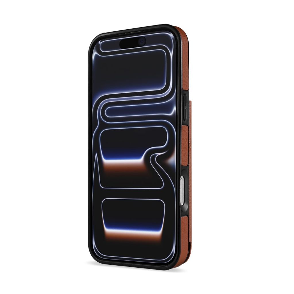 N.BEKUS iPhone 18 Pro Max/17 Pro Max Lompakkokuori RFID-suojauksella - Ruskea