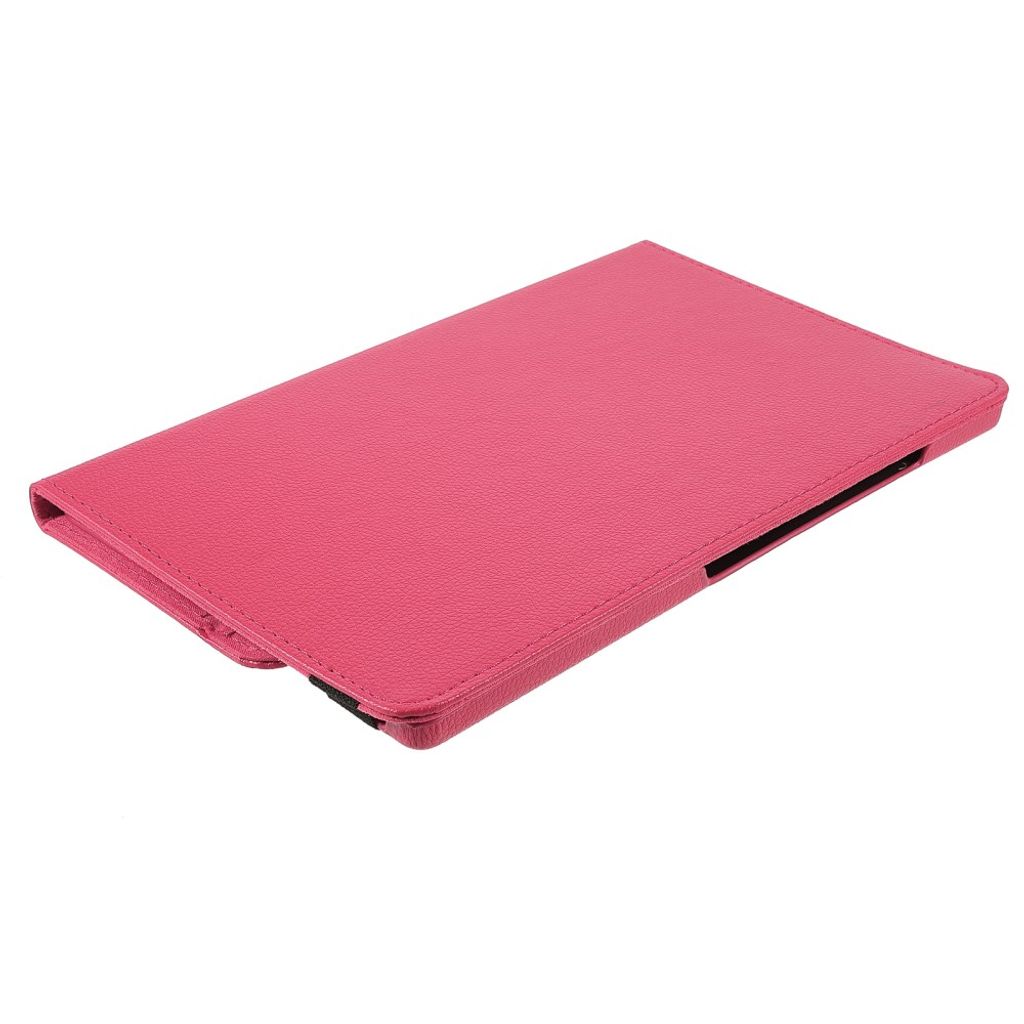 Samsung Galaxy Tab A11 Plus Etui med Roterende Stativ PU-lær - Rosa