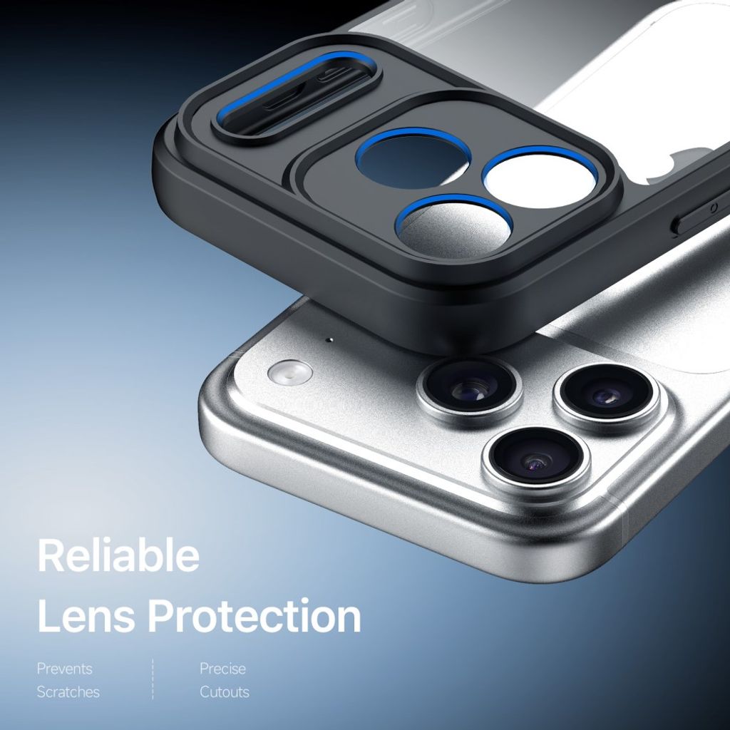 DUX DUCIS iPhone 17 Pro Max/iPhone 18 Pro Max kuori - musta/läpinäkyvä