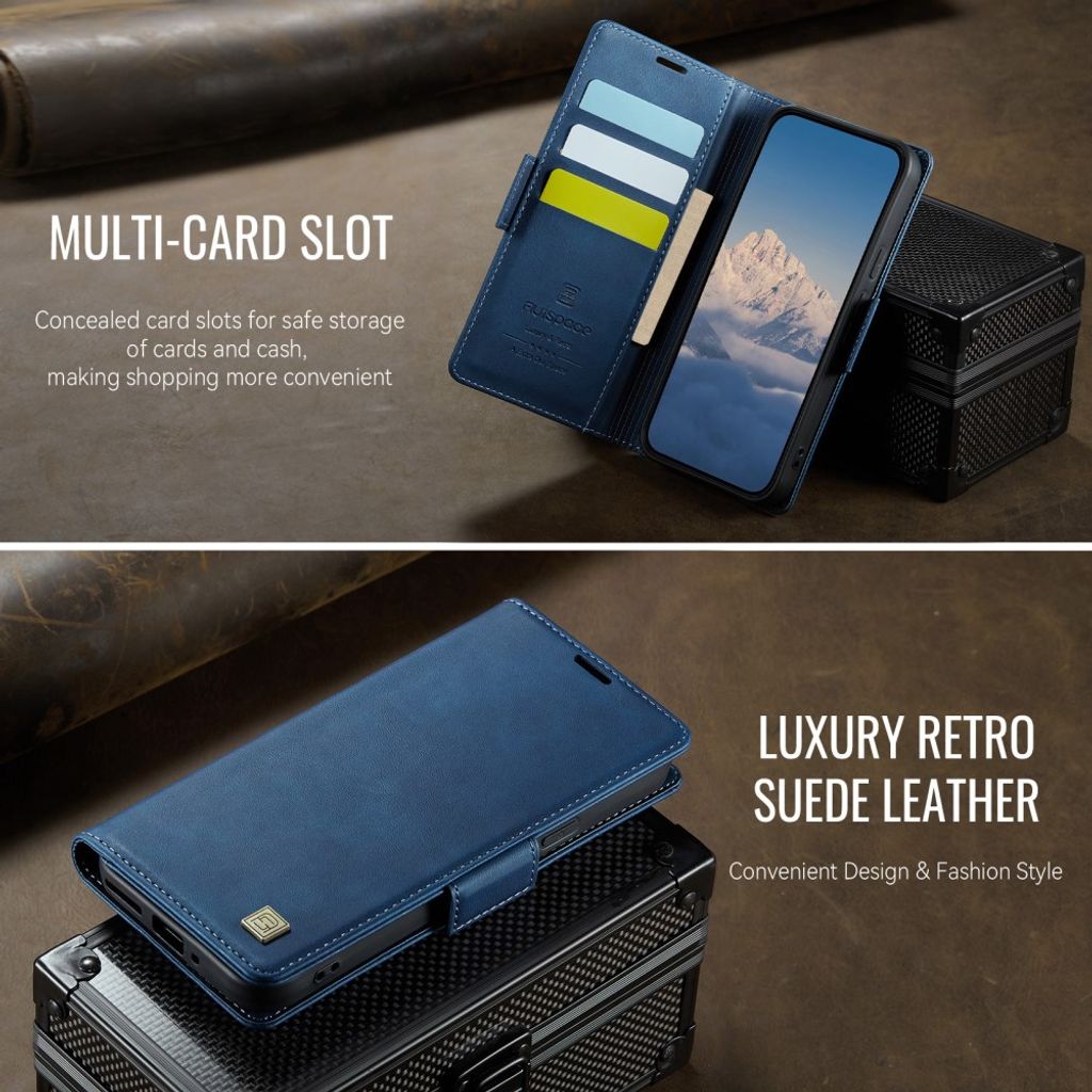 AUTSPACEA11 Google Pixel 11 Pro XL LommebokCover RFID blokkering - Blå