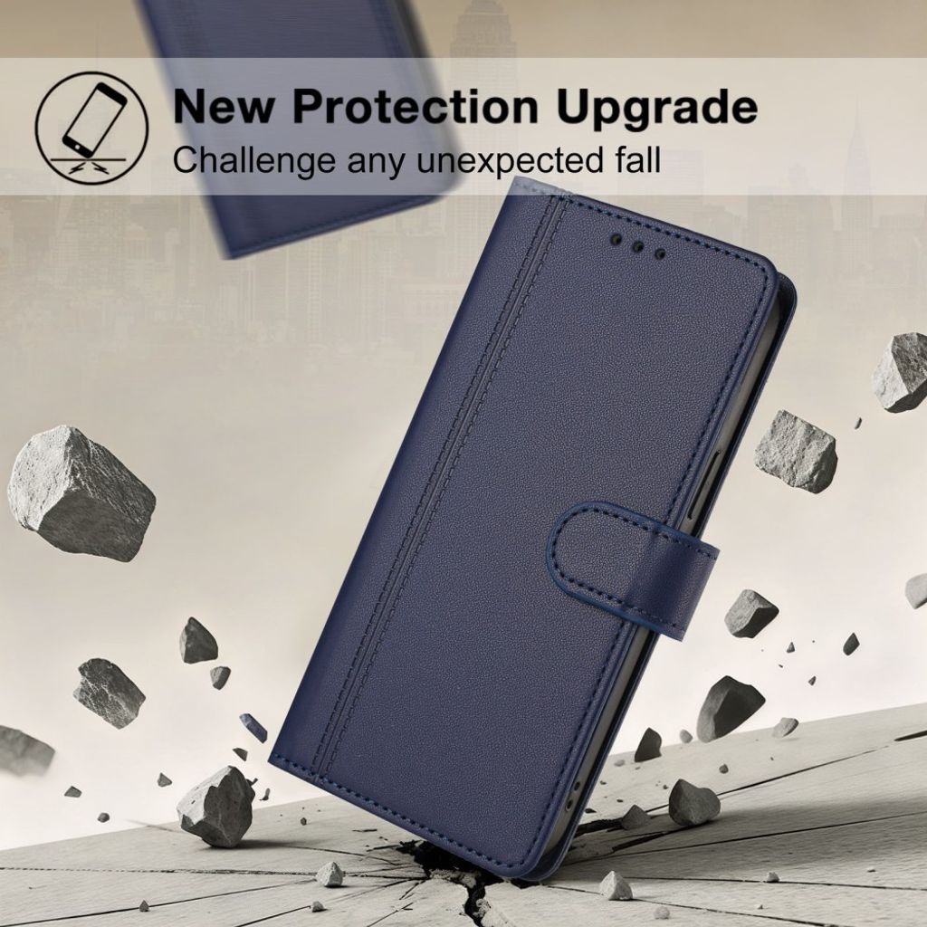 Xiaomi 17T Lompakkokotelo käsihihnalla - Tummansininen
