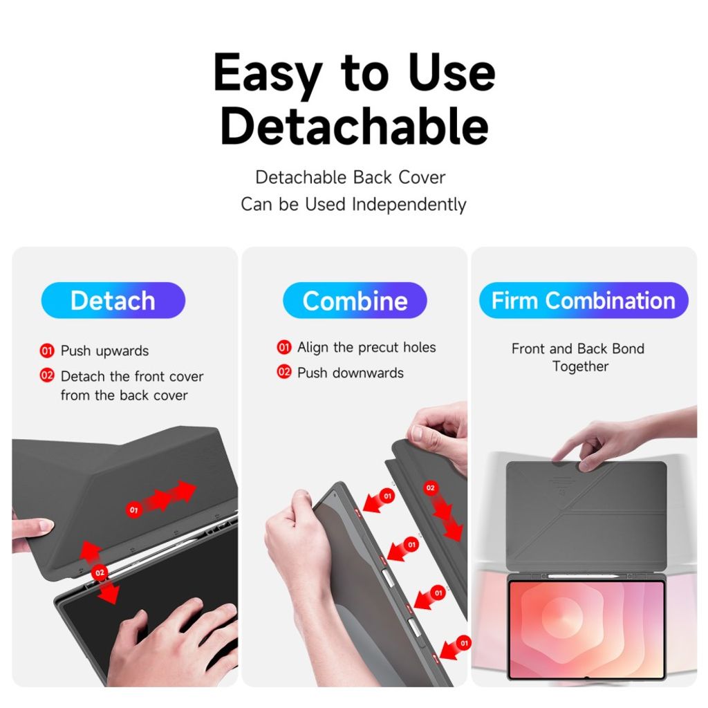 DUX DUCIS Samsung Galaxy Tab S12 Ultra/S11 Ultra Origami-fodral - Grå