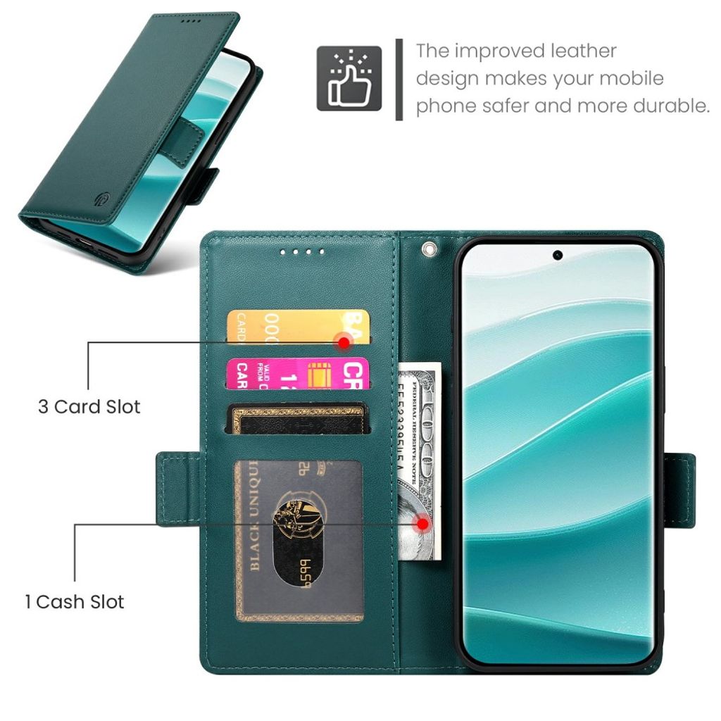 Xiaomi Redmi Note 15 ProPlus 5G Wallet cover -  Green