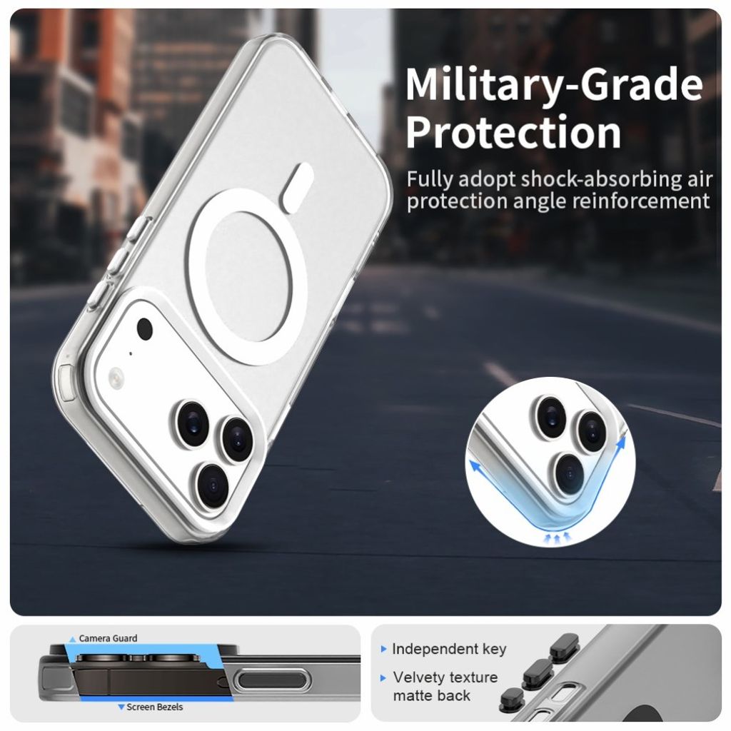 iPhone 18 Pro/17 Pro MagSafe-kompatibelt Skal - Vit