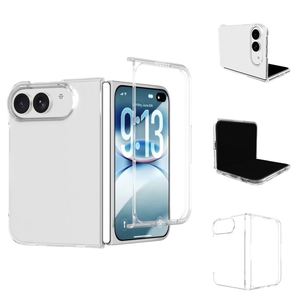 iPhone Fold Cover Anti-Drop - Gennemsigtig