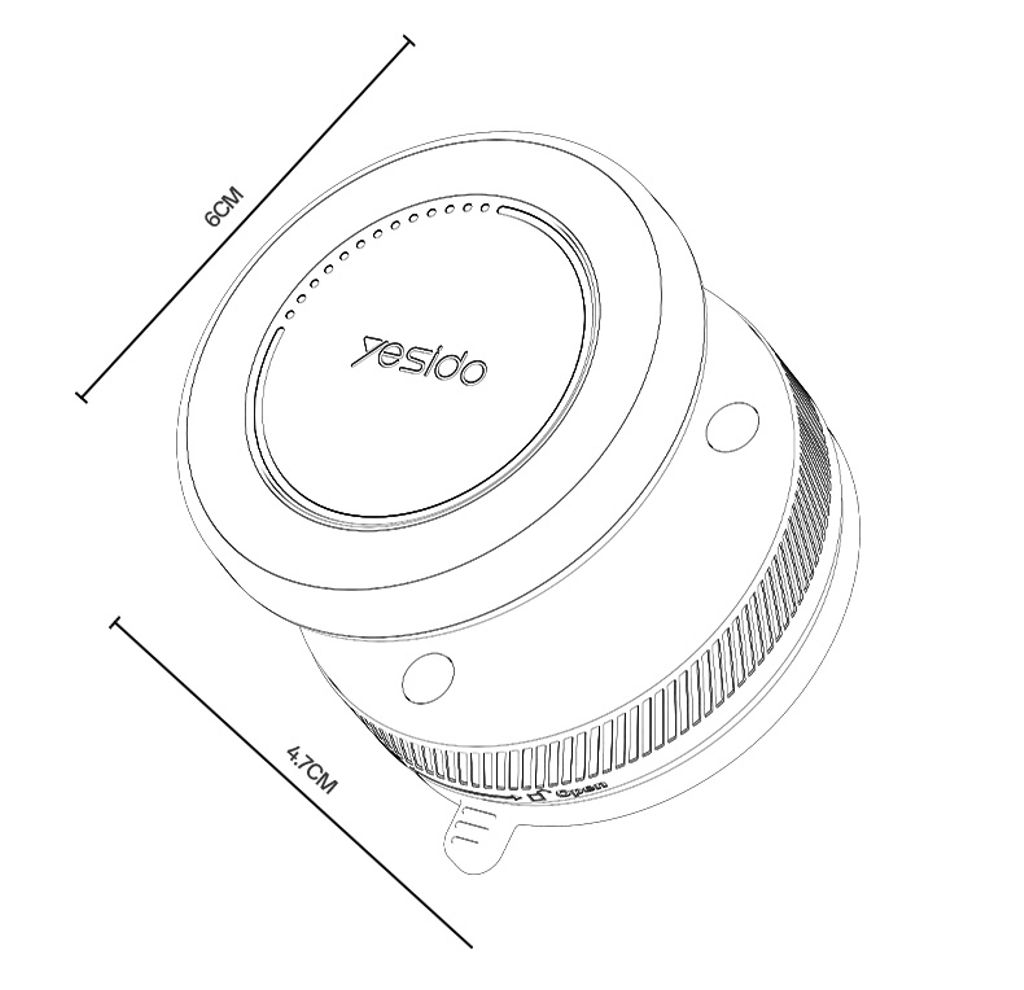 YESIDO C227 Magnetisk Vakuumtelefonholder for Bil