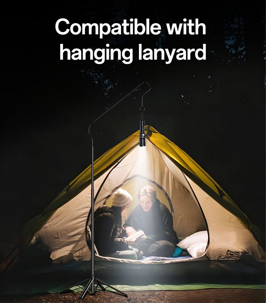 Yesido Teleskopisk Zoombar LED-lommelykt Oppladbar med Digital Display