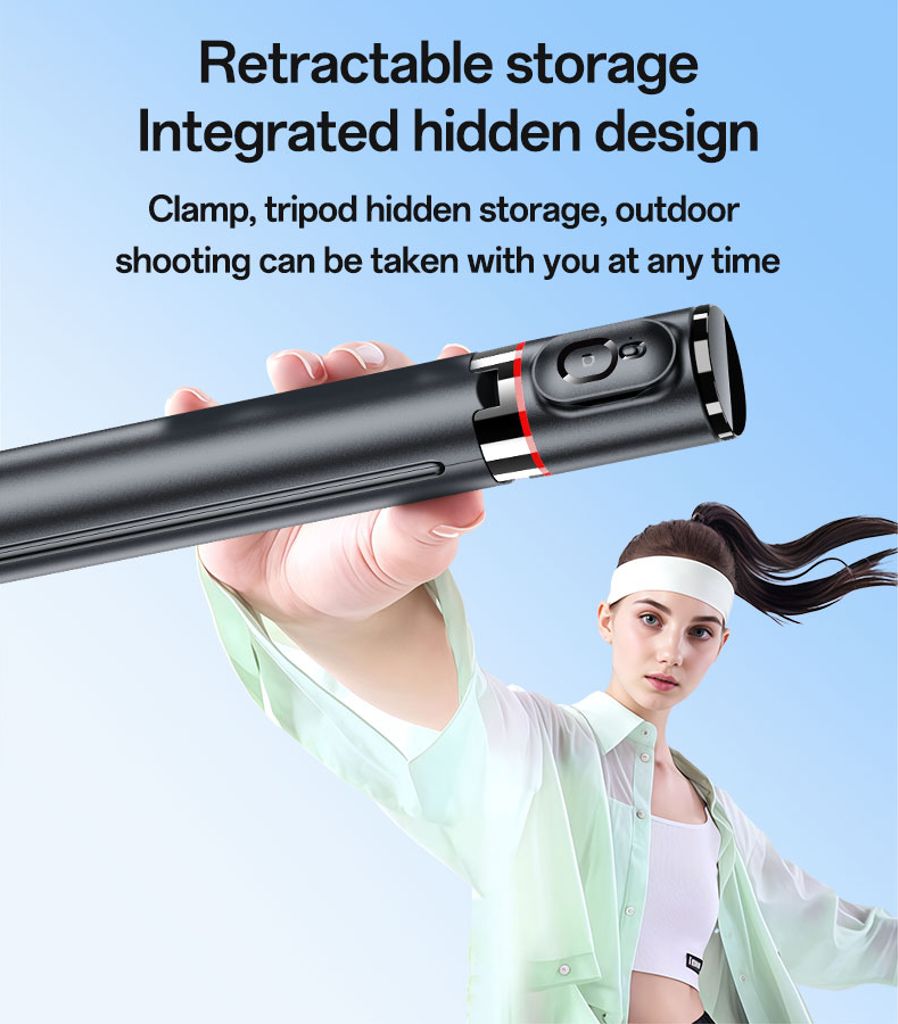 YESIDO SF30 Pop Up Tripod Udtrækkelig Selfiestang – 1,7 m