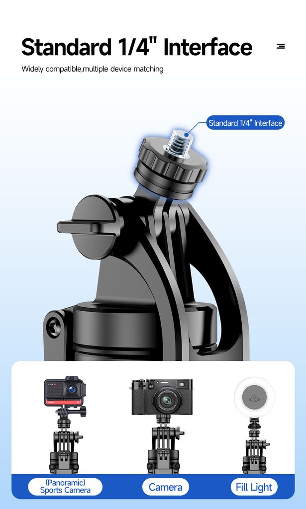 SiGN selfie-stick / teleskopiskt tripod med mobiltelefonhållare, 180cm – svart