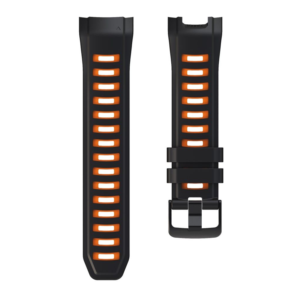 Garmin Instinct 2X Watch Strap Silicone – Black/Orange