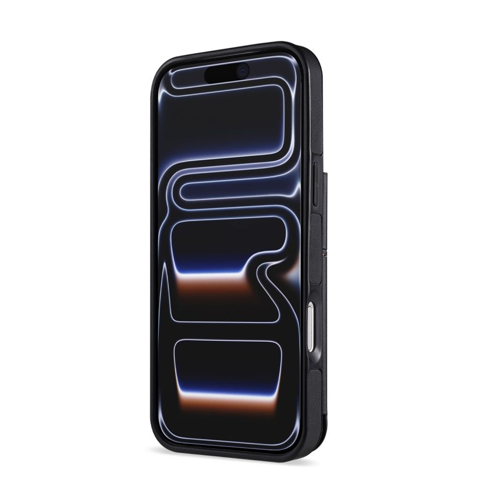 N.BEKUS iPhone 18 Pro/17 Pro Lompakkokuori RFID-suojauksella - Musta