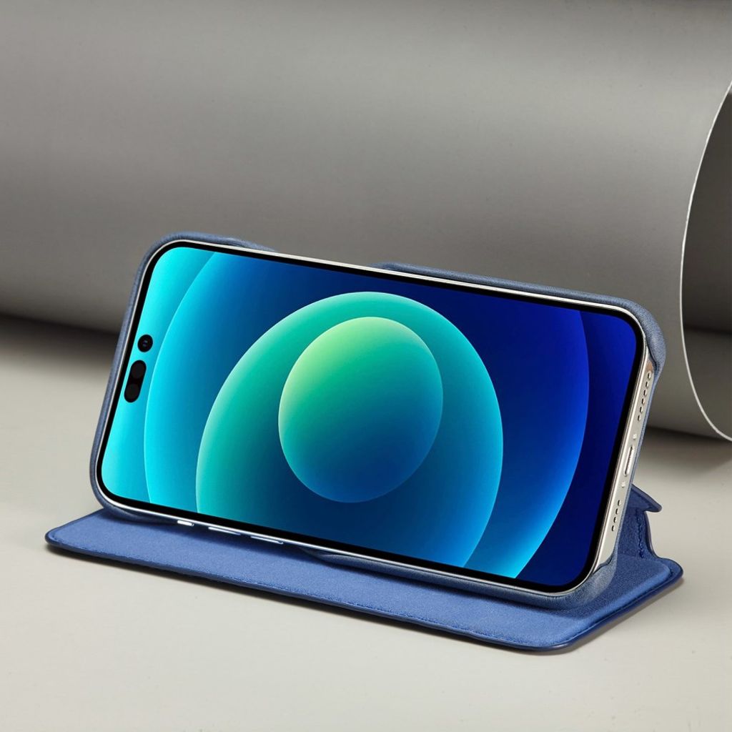 LC.IMEEKE iPhone 14 Pro Max Wallet Cover Magnetic - Blue