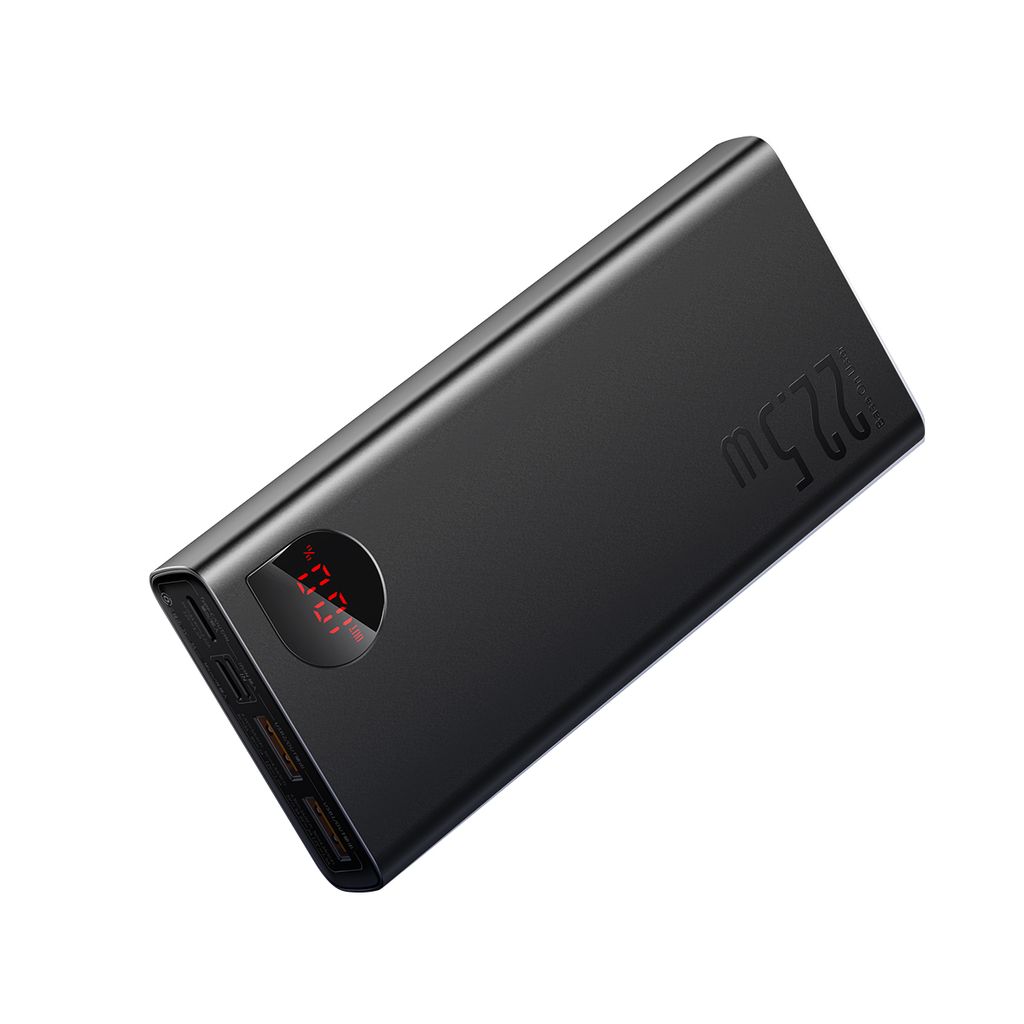 Baseus Adaman powerbank 20000mAh med hurtiglading og kabel – svart