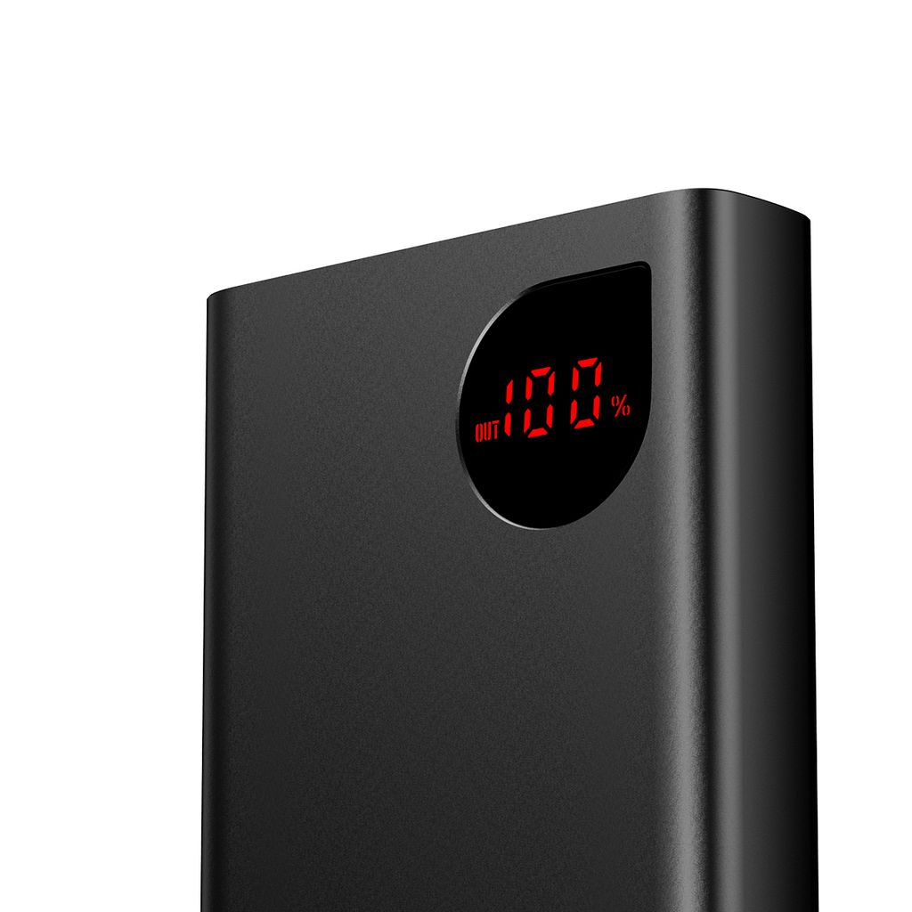 Baseus Adaman powerbank 20000mAh med hurtiglading og kabel – svart