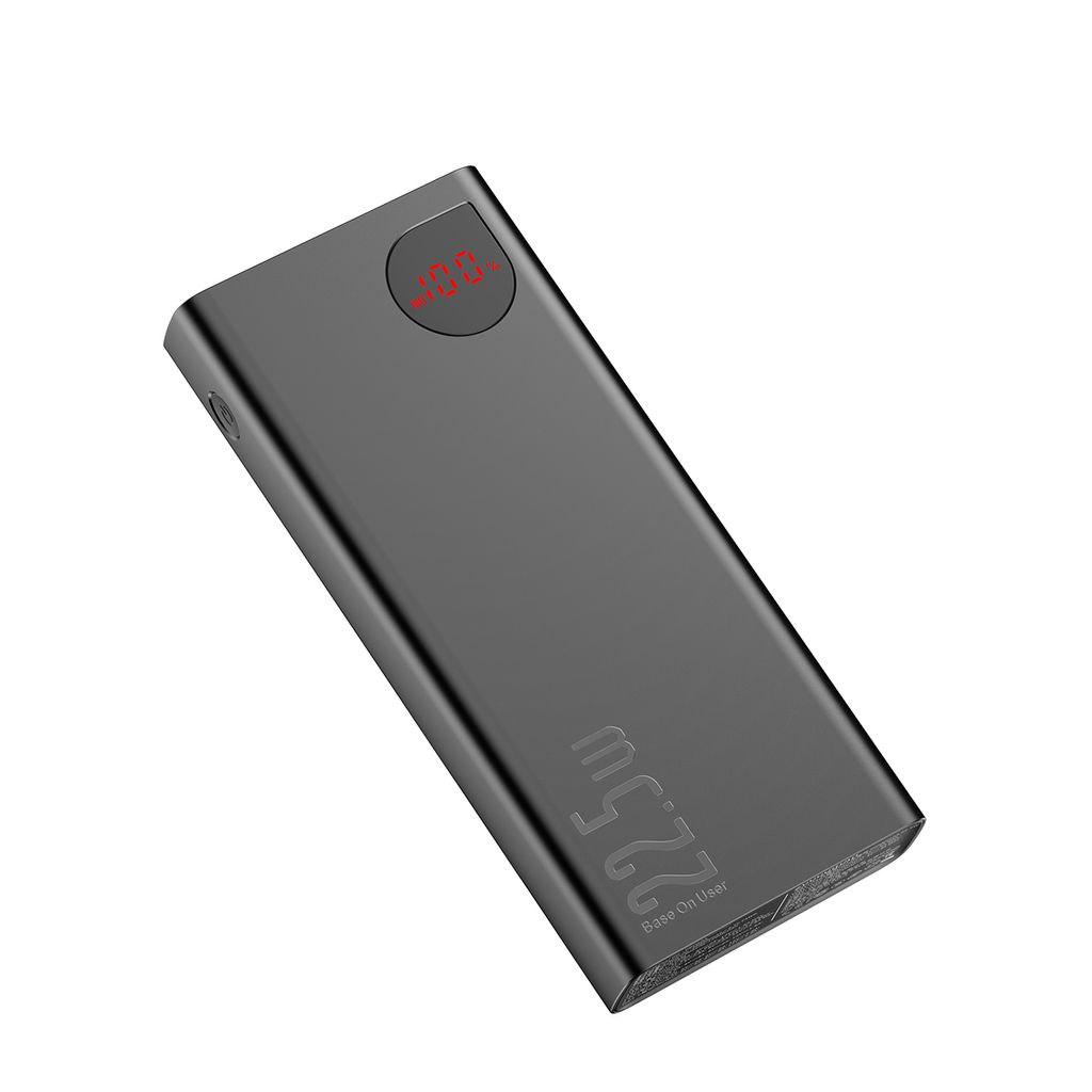 Baseus Adaman powerbank 20000mAh med hurtiglading og kabel – svart