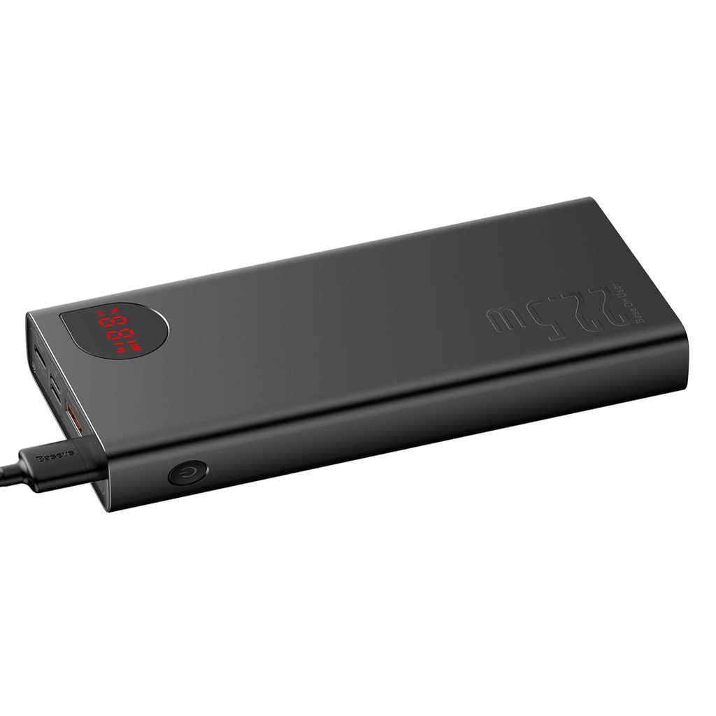 Baseus Adaman powerbank 20000mAh med hurtiglading og kabel – svart