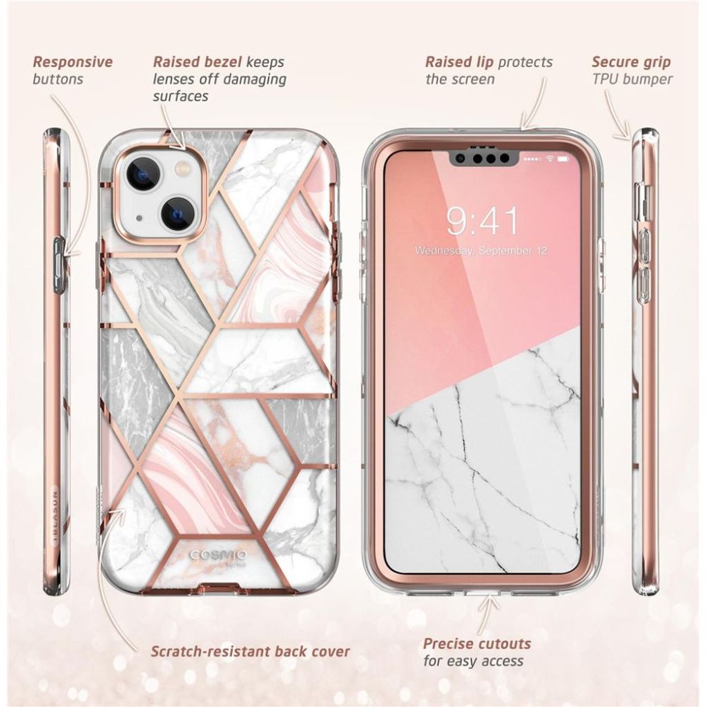 Supcase Cosmo Cover til iPhone 14 Plus - Pink Marble