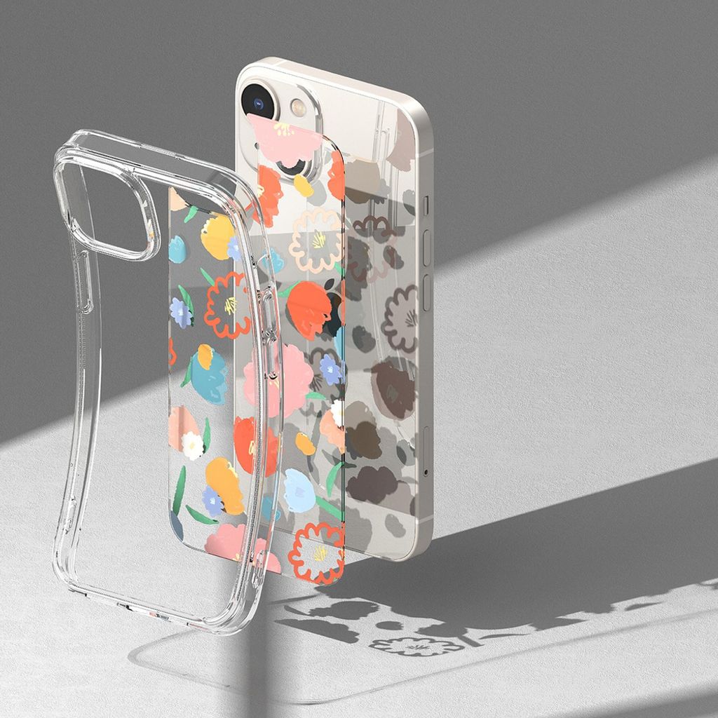 Ringke Fusion Cover til iPhone 14 Plus - Transparent Floral