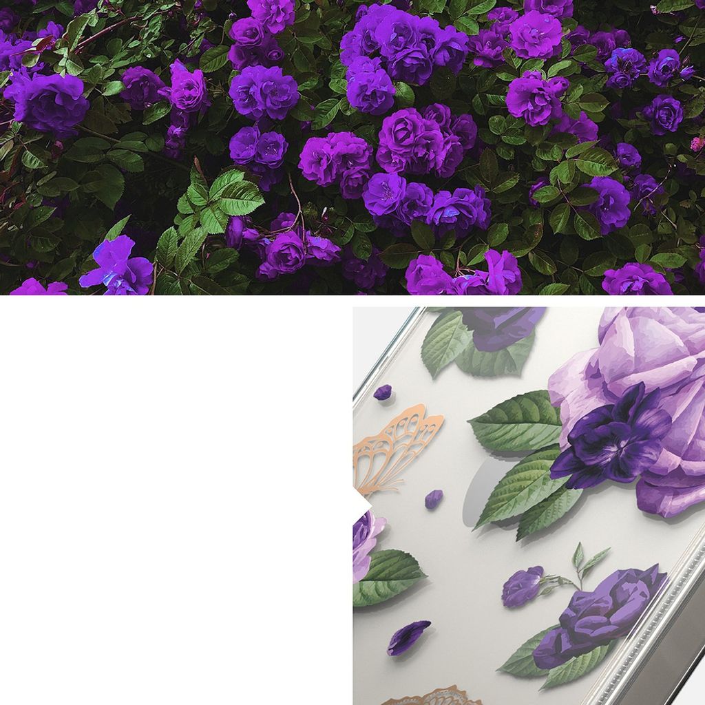 Ringke Fusion Cover til iPhone 14 Plus - Transparent Purple Rose