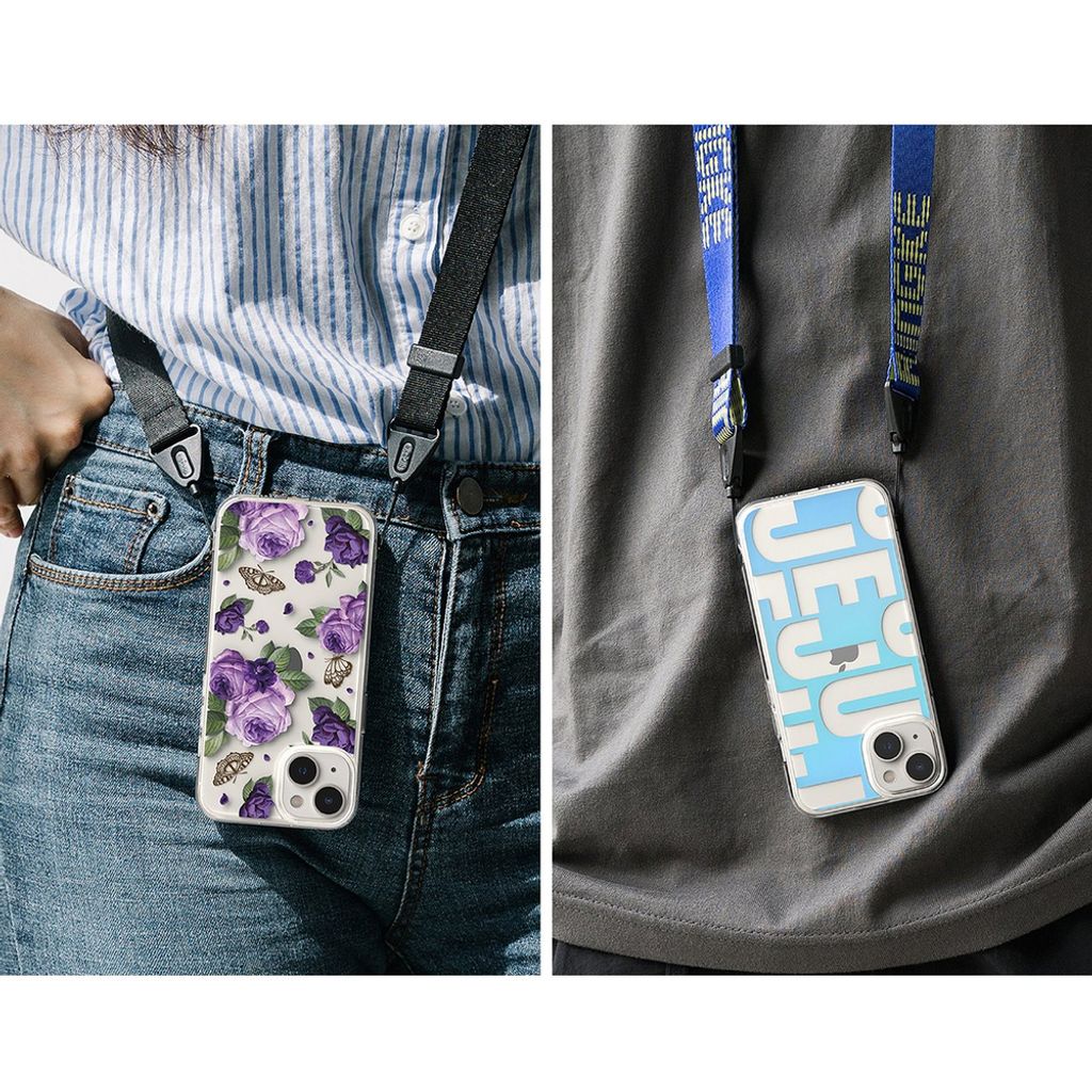 Ringke Fusion Cover til iPhone 14 Plus - Transparent Purple Rose