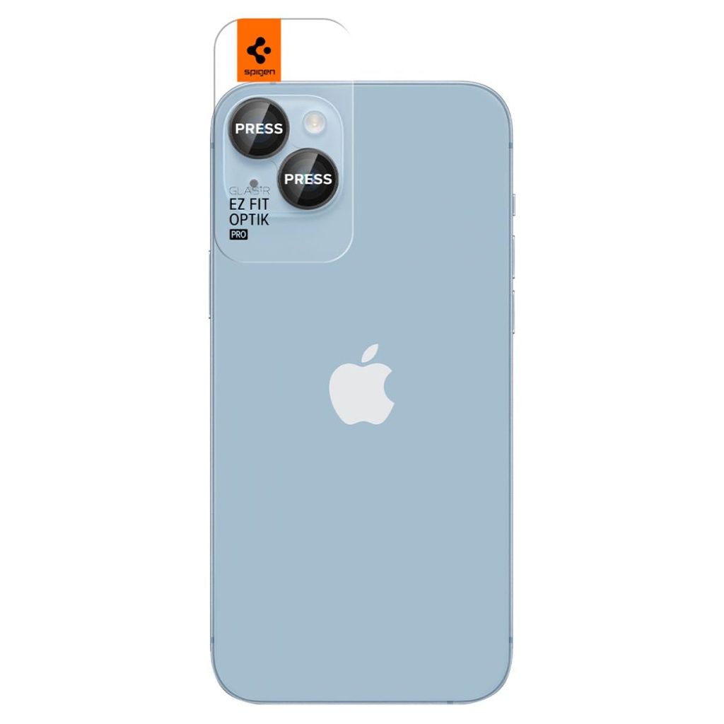 Spigen Glas.tR EZ Fit Optik 2-Pack Linsebeskyttelse til iPhone 14/Plus/15/Plus