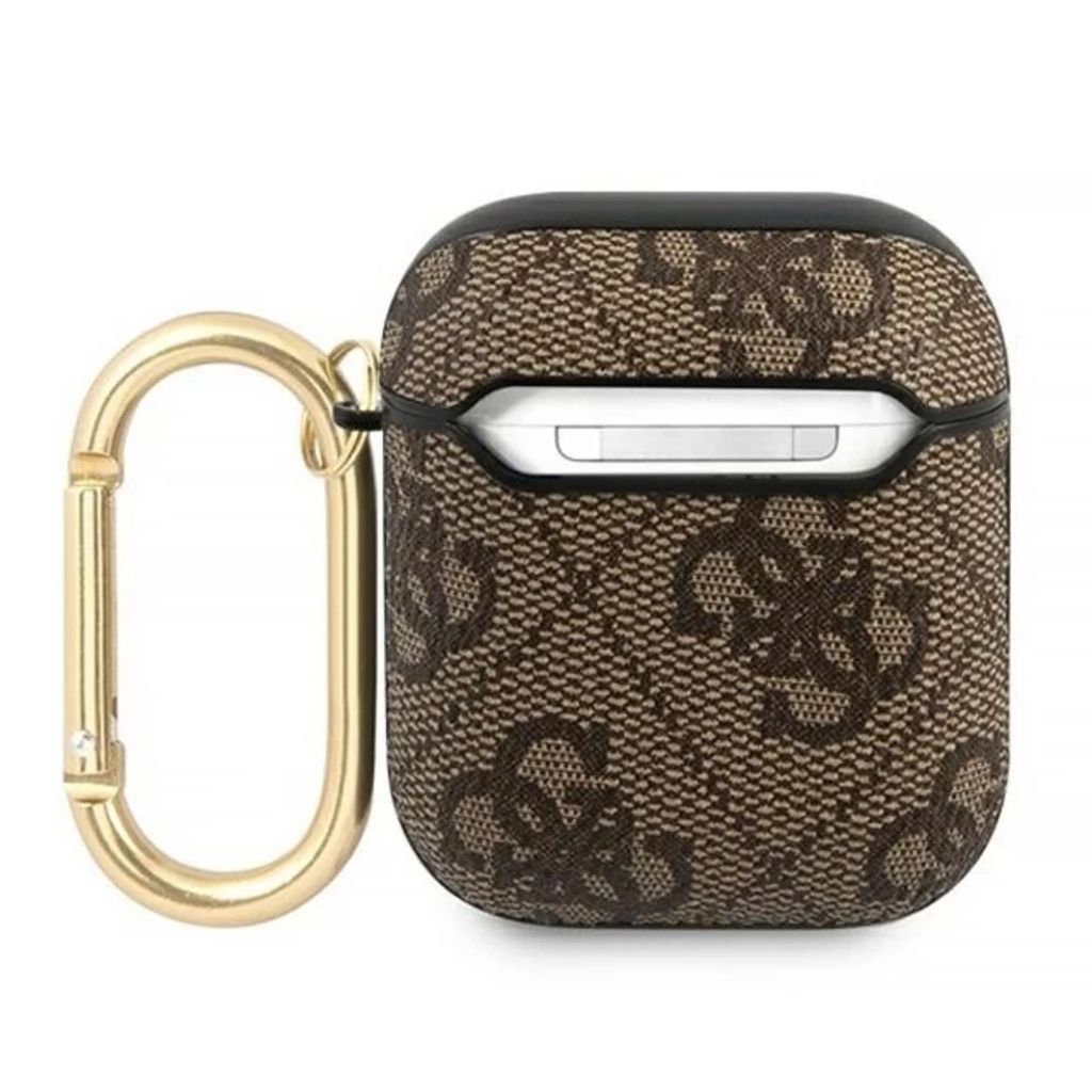 Guess 4G Script Etui till AirPods 1/2 - Brun