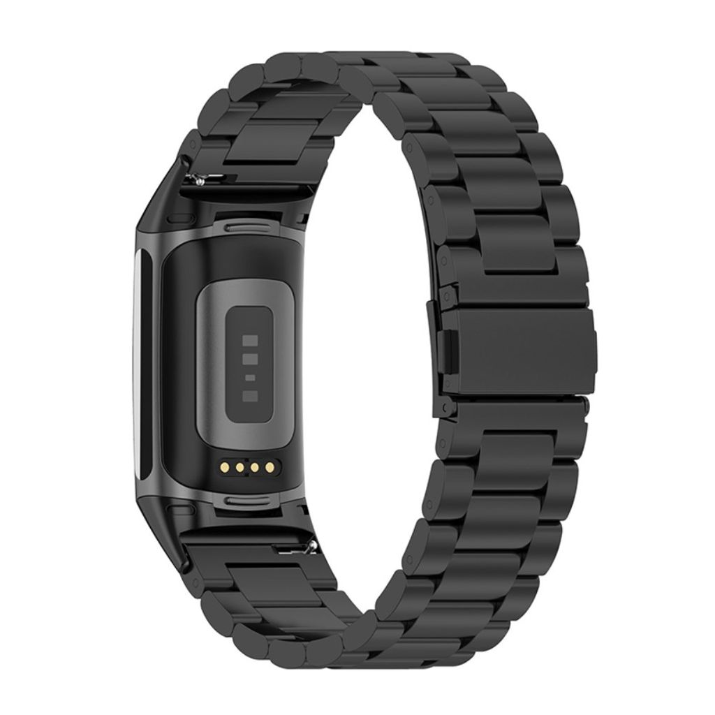 Fitbit Charge 6/5 Klokkereim i rustfritt stål - Svart