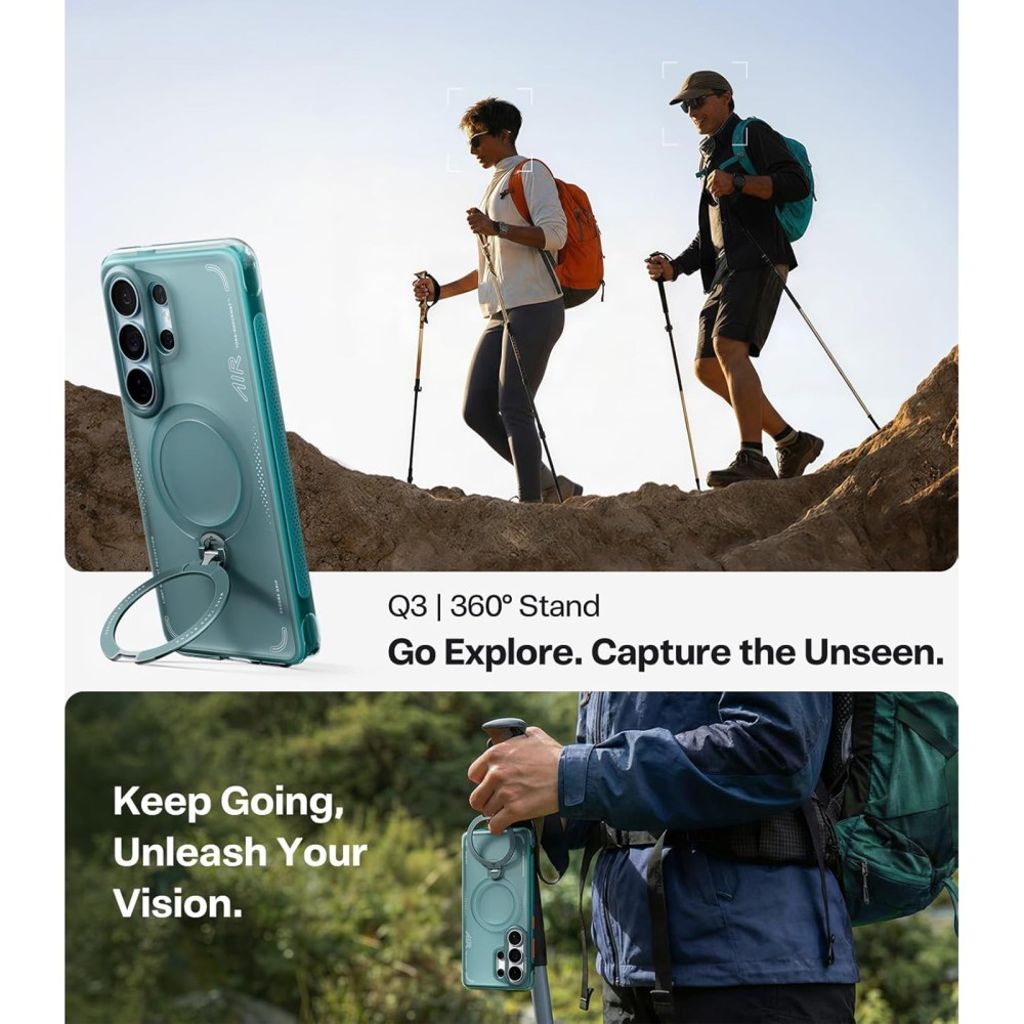 TORRAS Samsung Galaxy S26 Ultra Kuori MagSafe-yhteensopiva Jalusta - Vihreä