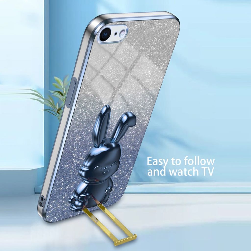 iPhone 6/7/8/SE 2020/2022 Deksel med Stativ - Blå