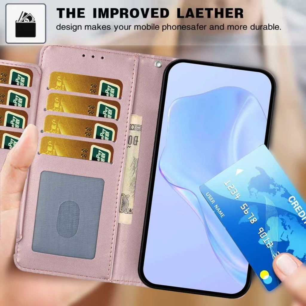 Samsung Galaxy A27 Lommeboketui Kortholder/Stativ/Stropp - Rose gull