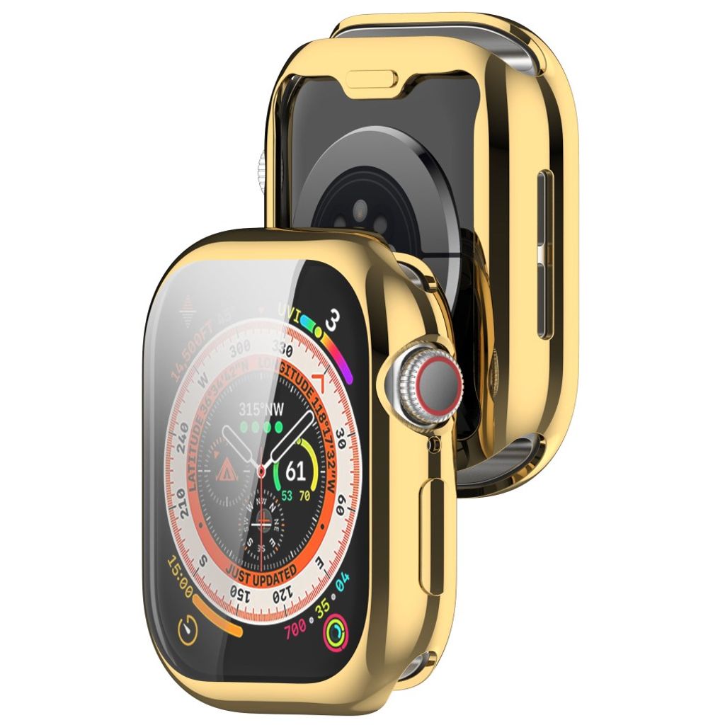 Apple Watch Series 11/10 42mm deksel med skjermbeskytter – gull
