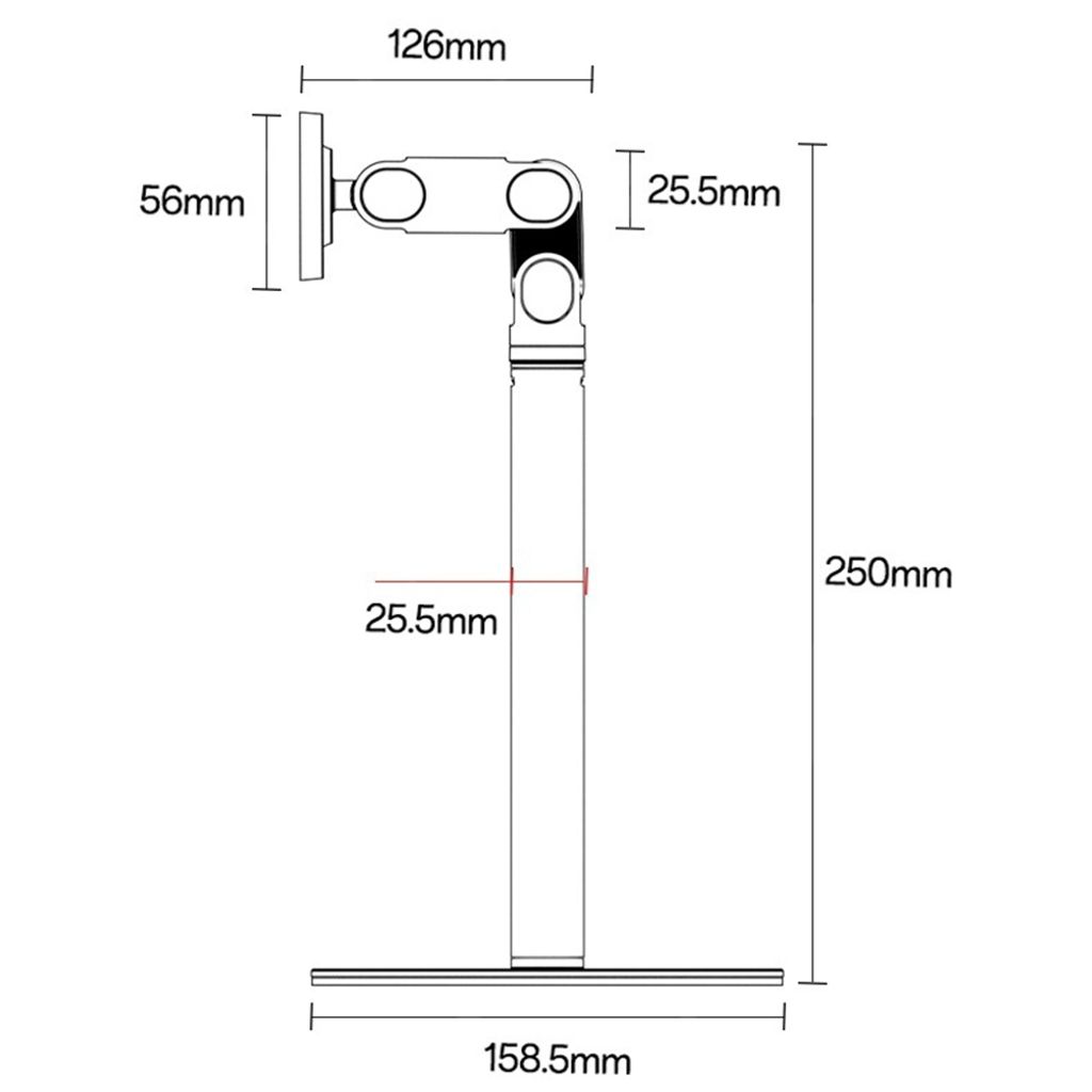 Yesido C303 Magnetisk Smarttelefonholder for Skrivebord - Svart
