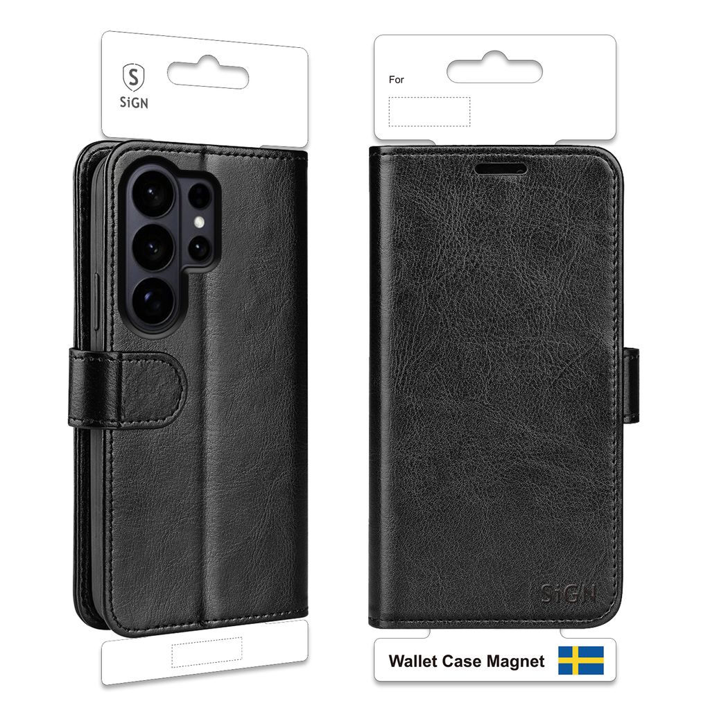 SiGN Lompakkokotelo Samsung Galaxy S26 Ultra - Musta