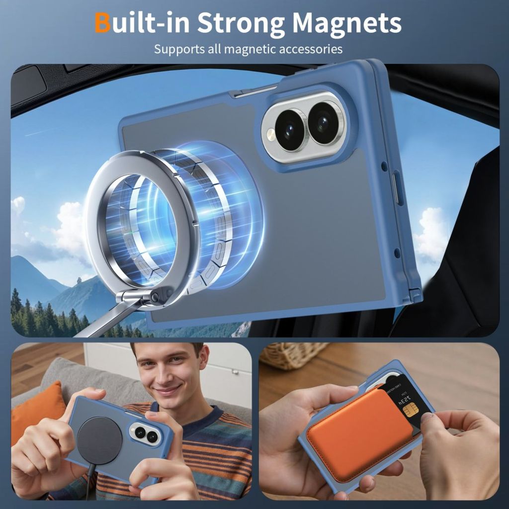 Samsung Galaxy Z Fold8 MagSafe cover med akrylbagside - Blå