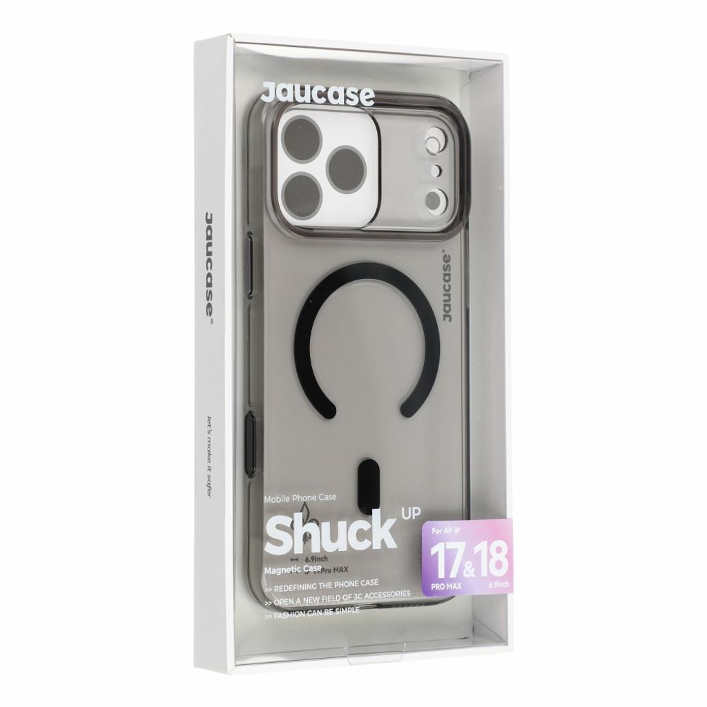 JAUCASE iPhone 18 Pro Max/17 Pro Max MagSafe Kuori - Läpinäkyvä/musta