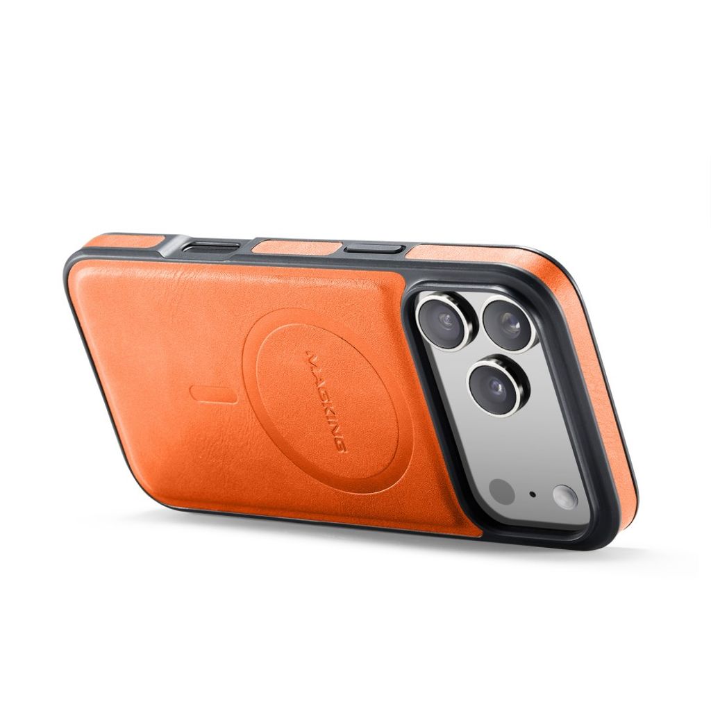 MAGKING K1 iPhone 18 Pro Max / 17 Pro Max MagSafe Deksel i PU-skinn - Oransje