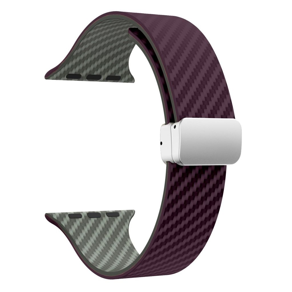 Apple Watch 42 / 41/ 40 / 38mm Klockarmband kolfibertextur - Lila