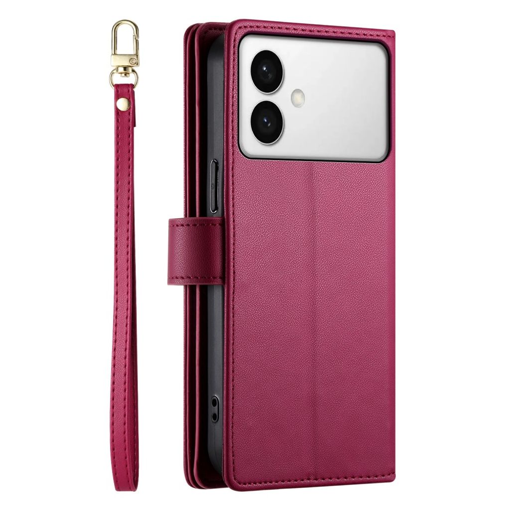 Samsung Galaxy S26 Edge Plånboksfodral med Avtagbara Remmar – Röd