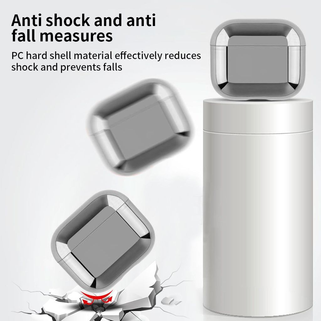 AirPods 4 PC Hard Electroplating Deksel – Svart