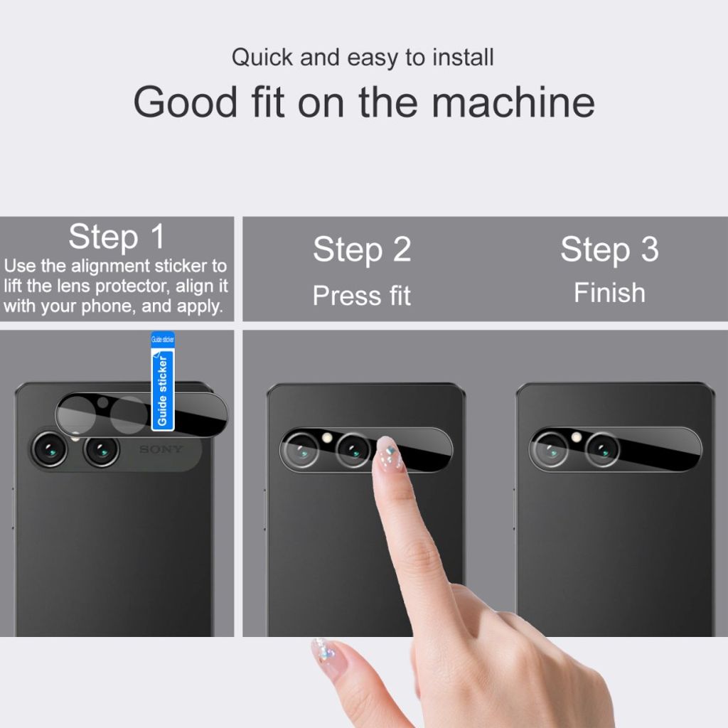 IMAK Sony Xperia 10 VII Linssinsuoja - musta