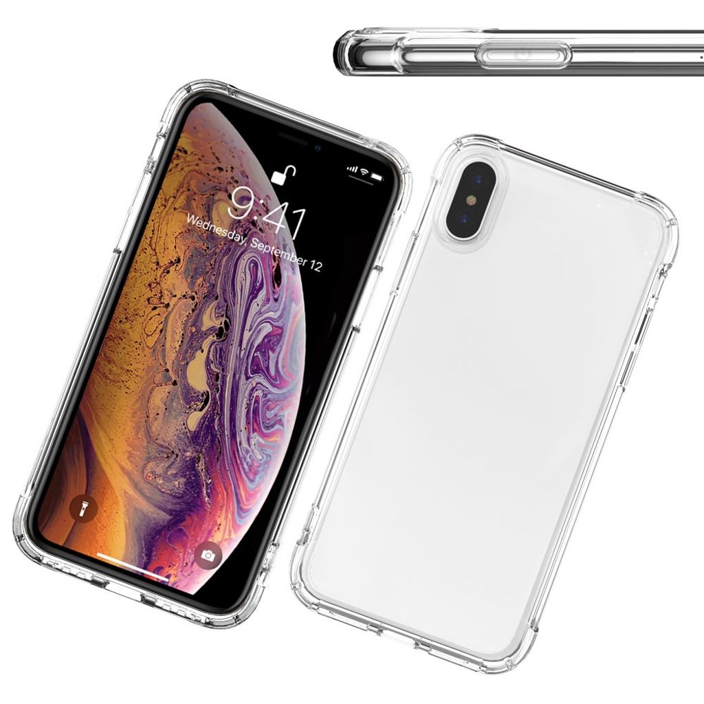 iPhone X/XS Deksel Støtsikker TPU Air Cushion - Gjennomsiktig